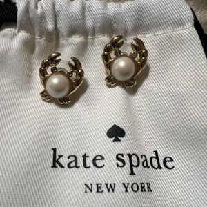 NWT Kate Spade Shore Thing Crab Pearl Earrings